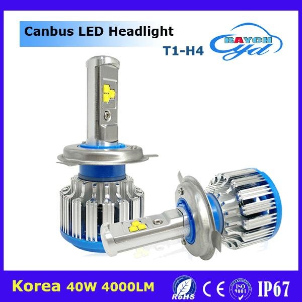 High performance 12v T1 led headlight 7200 Lumen IP68 35W led headlight h4 2