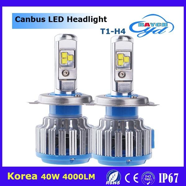High performance 12v T1 led headlight 7200 Lumen IP68 35W led headlight h4