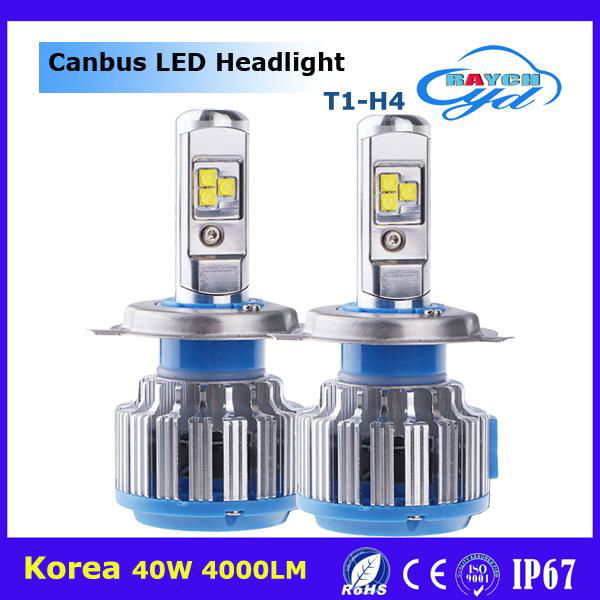 High performance 12v T1 led headlight 7200 Lumen IP68 35W led headlight h4 4