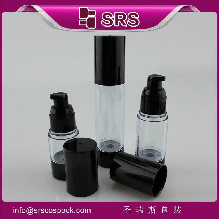 15ML黑色经典真空化妆品乳液精华素瓶 4