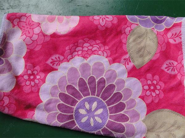 weft knitted flower printed 30*60 microfiber home kitchen textile usaging towel 3