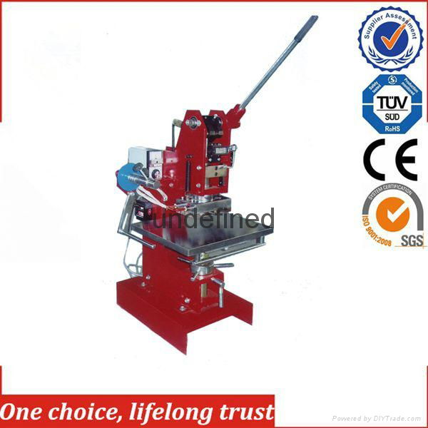 TJ-1E Hand Operated Low Price Embossing Machine Pyrography Machine PVC Safety Ca 2