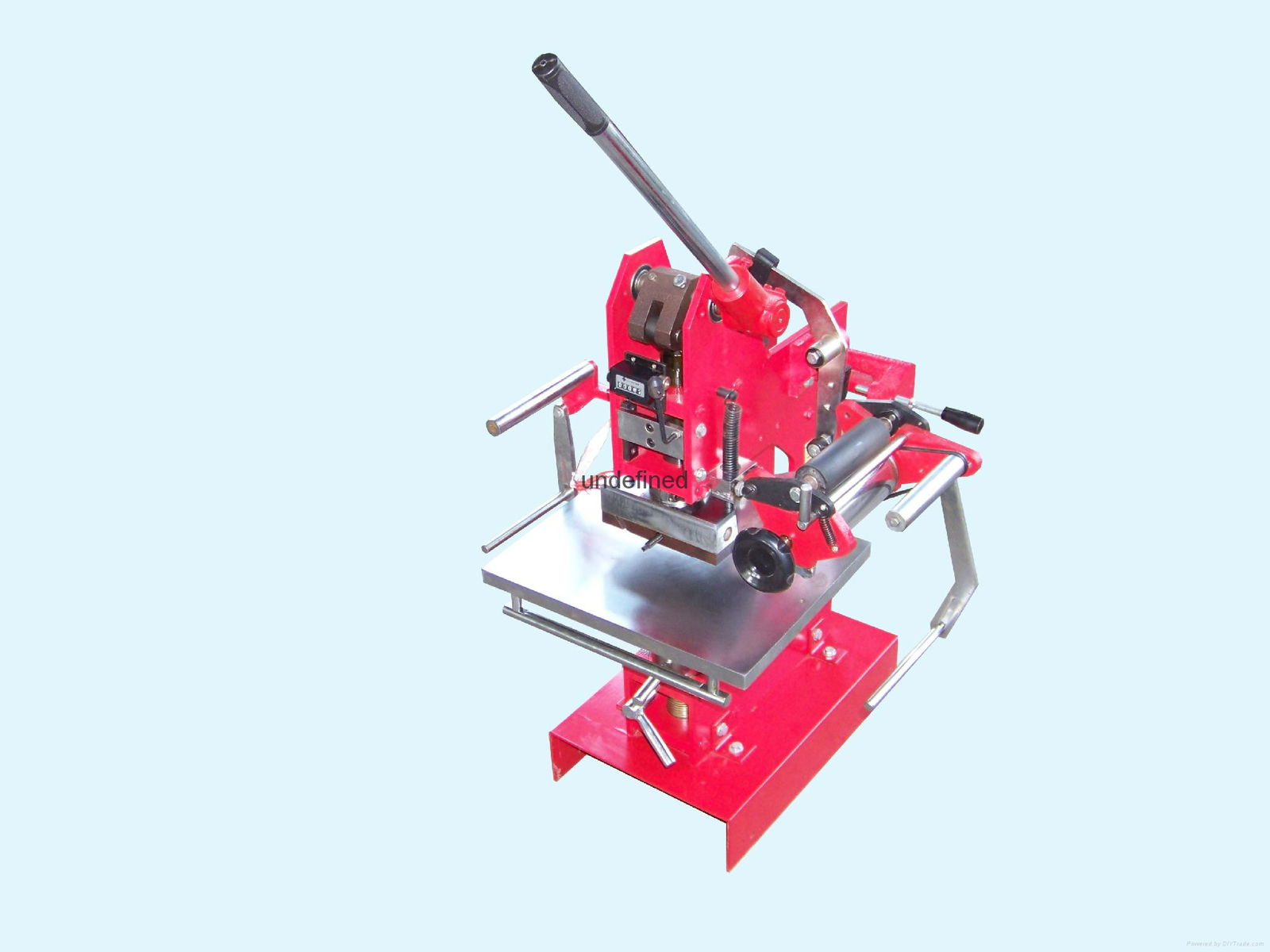 TJ-1E Hand Operated Low Price Embossing Machine Pyrography Machine PVC Safety Ca 5