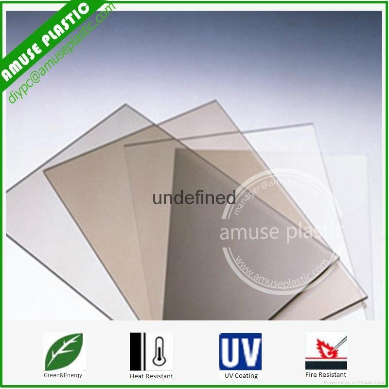 Clear Mat-Finish Polypanel for Bathroom Abrosive Polycarbonate Sheet 4