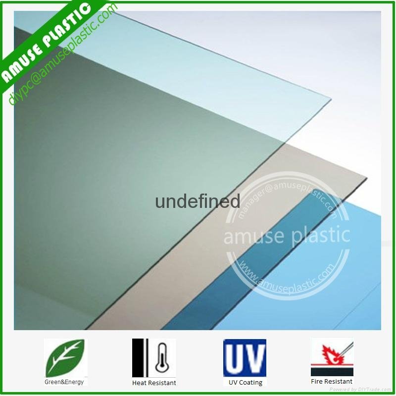 Clear Mat-Finish Polypanel for Bathroom Abrosive Polycarbonate Sheet 2