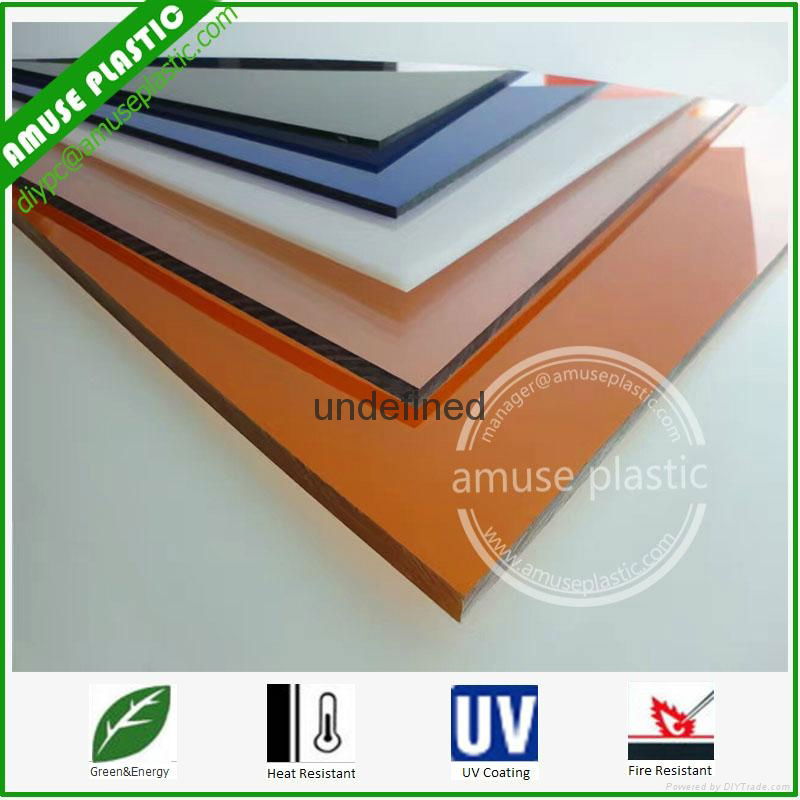 Clear Mat-Finish Polypanel for Bathroom Abrosive Polycarbonate Sheet 3