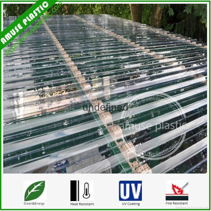 Fire Resistance Polycarbonate Corrugated Sheet PC Hollow Board Solid Panel