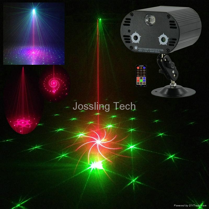 Remote control mini laser projector with 24 & 36 patterns RG laser with