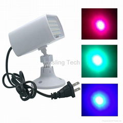 Sound activated auto run full color mini led strobe light portable flash light