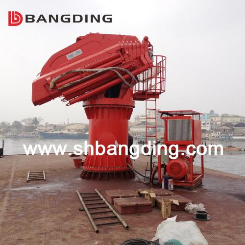 Electro Hydraulic telescopic boom Marine Deck Crane EHMDC1.0 BANGDING (China Manufacturer