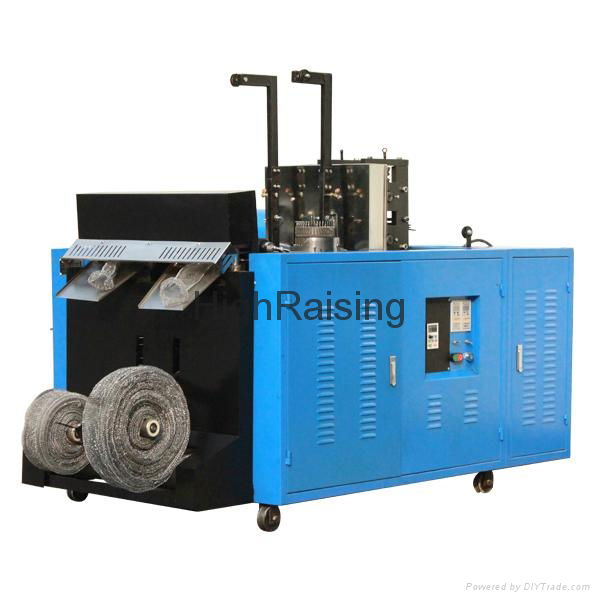 Two heads JX-W2 mesh scourer making machine 2