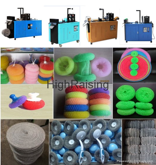 Two heads JX-W2 mesh scourer making machine 5