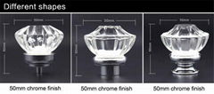 Clear glass dresser drawer knobs