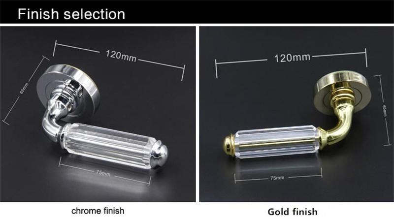 Modern lever door handles gold finish