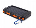 Double usb output water proof solar power bank 10000mAh with compass function  1