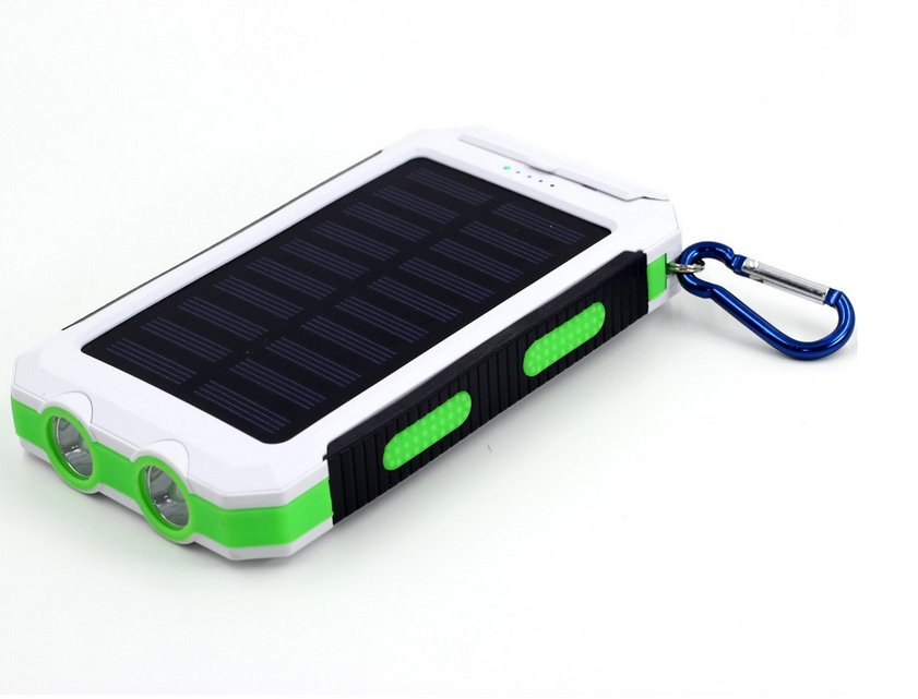Double usb output water proof solar power bank 10000mAh with compass function  3