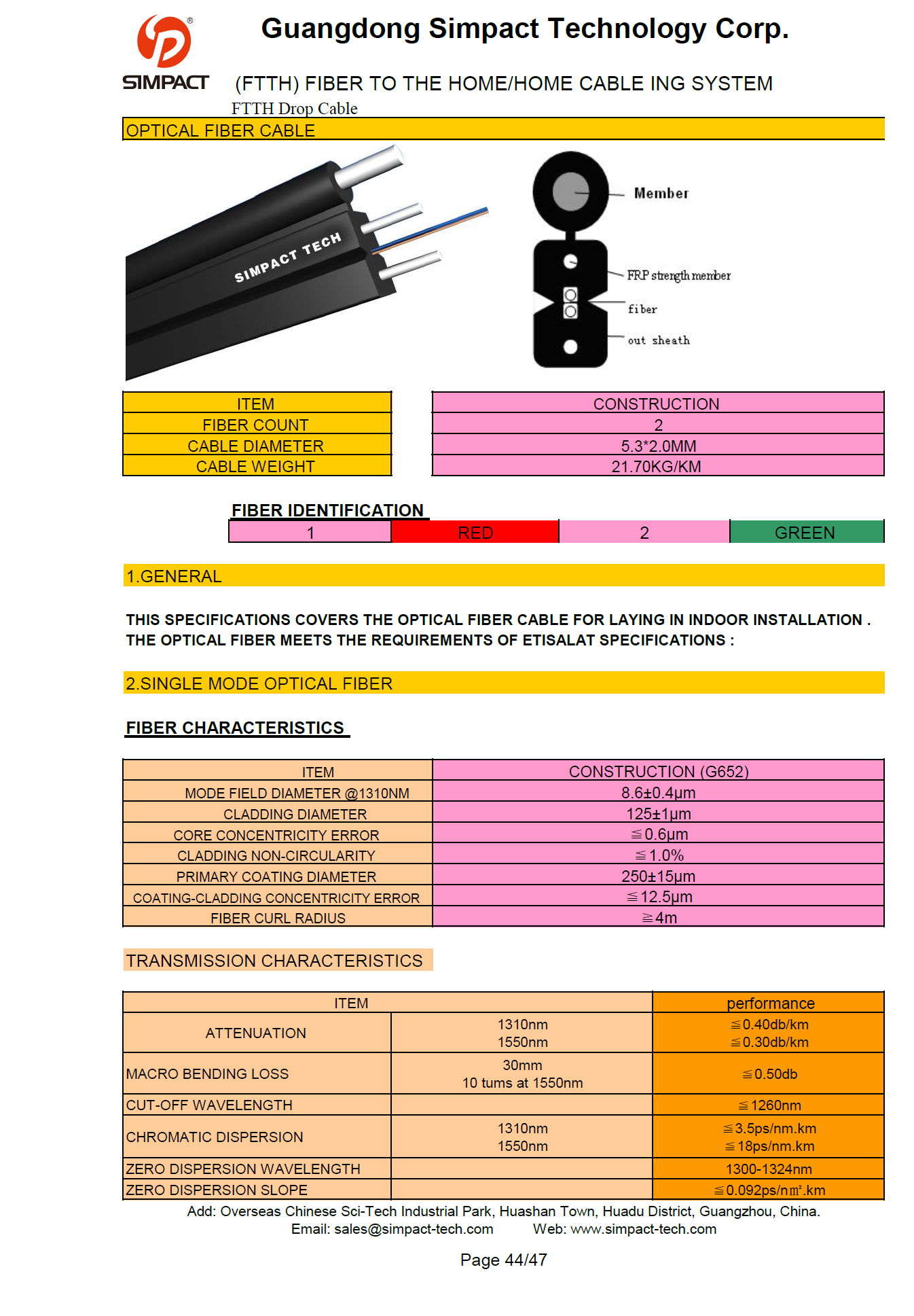 FTTH Drop Cable