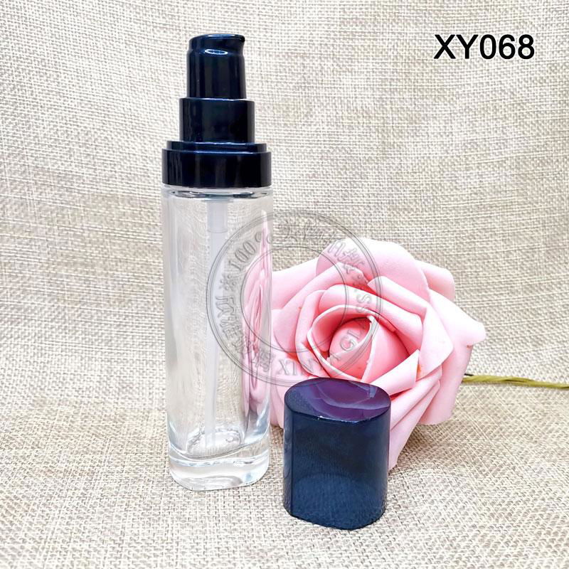 30ml ball pump glass bottle cosmetic packaging skincare beauty makeup foundation 4