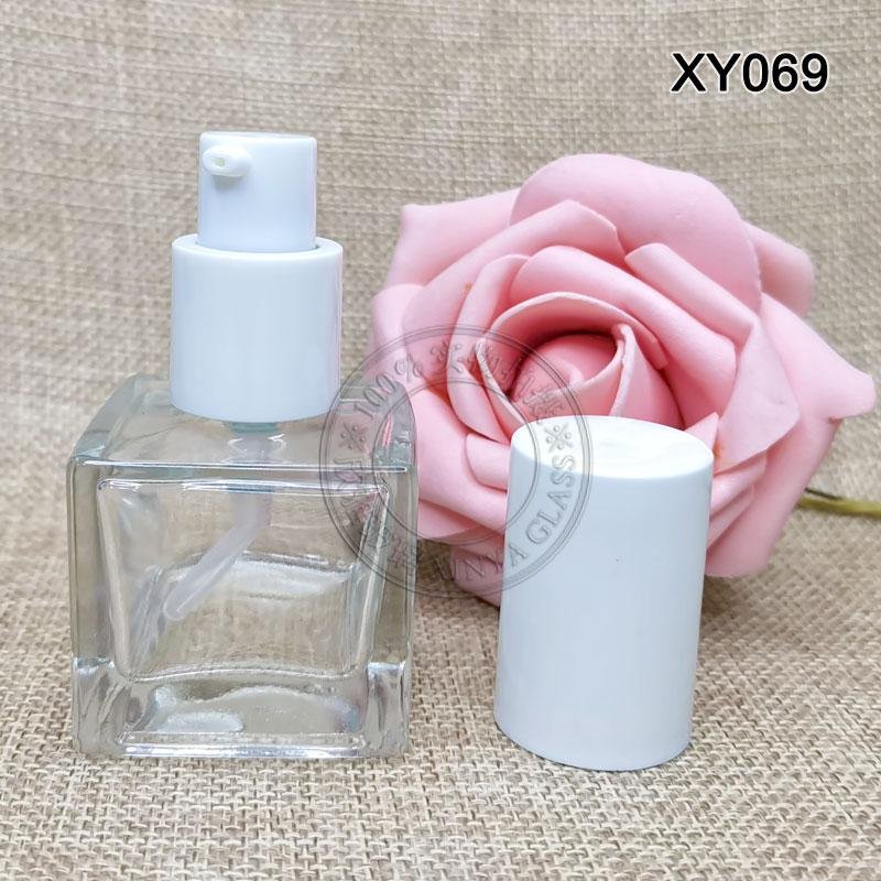 30ml ball pump glass bottle cosmetic packaging skincare beauty makeup foundation 5