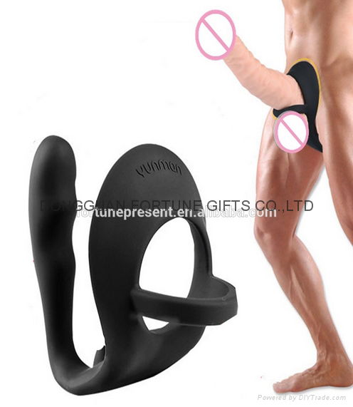 Adult sex Toys Silicone Male Prostate Cock Ring Butt Plug Massager 4