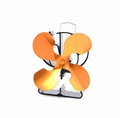 Eco-friendly self powered heat powered wood stove top fan with 4 blades 