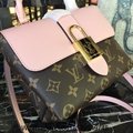 Louis vuitton locky BB Mongram brown canvas pink Calfskin Leather LV bag sale