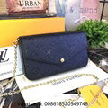 Louis Vuitton Empreinte Leather LV Chain Wallet LV Clutch Bags Empreinte LV bags