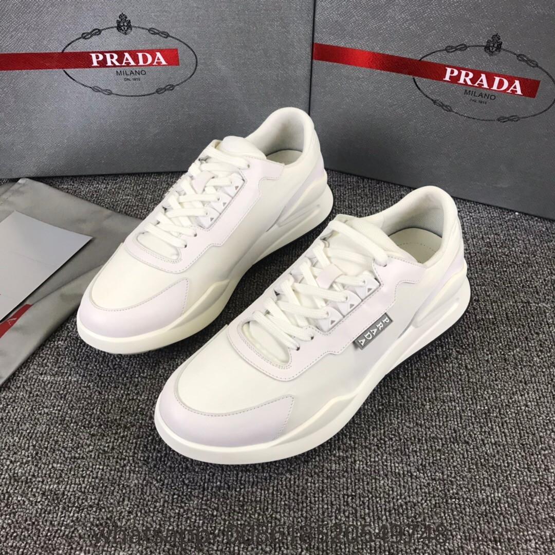 Replica Prada shoes mens Prada Patent leather and technical fabric ...