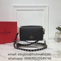 Small           Garavani Rockstud crossbody bag in grainy calfskin leather 10