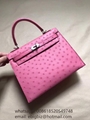 Hermes Kelly Handbags Ostrich leather Cheap Hermes Kelly Bags online store