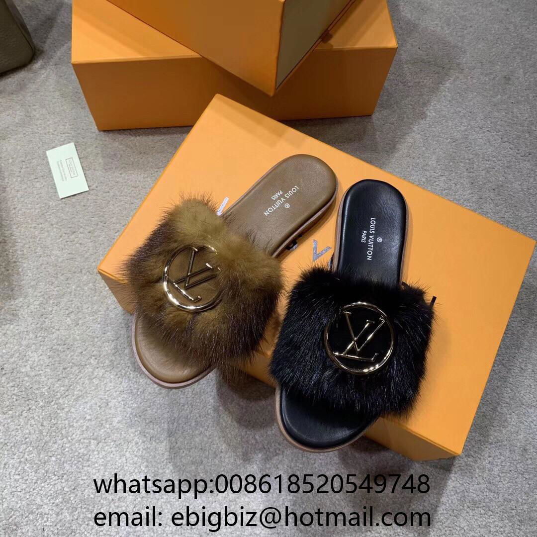 Louis Vuitton Homey Flats Mules LV Mink fur Slippers LV Homey Slippers LV Mules (China Trading ...