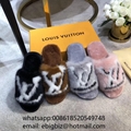 Louis Vuitton Paseo Flat Comfort Mule Louis Vuitton Shearling Fur Slides Sandals