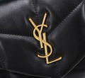 Saint Laurent Monogram Loulou Crossbody Mini Puffer Grey Leather Shoulder Bags