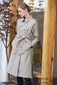 Women's Vintage          Beige Check Trench Coat          Trench Coat for women 7