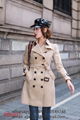 Women's Vintage Burberry Beige Check Trench Coat burberry Trench Coat for women