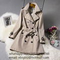 Women's Vintage          Beige Check Trench Coat          Trench Coat for women 10