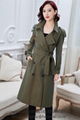 Women's Vintage          Beige Check Trench Coat          Trench Coat for women 5