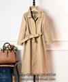 Women's Vintage          Beige Check Trench Coat          Trench Coat for women 3