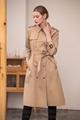 Women's Vintage          Beige Check Trench Coat          Trench Coat for women 1