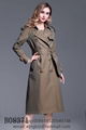 Women's Vintage          Beige Check Trench Coat          Trench Coat for women 13