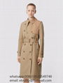 Women's Vintage          Beige Check Trench Coat          Trench Coat for women 2