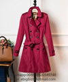 Women's Vintage Burberry Beige Check Trench Coat burberry Trench Coat for women