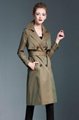 Women's Vintage          Beige Check Trench Coat          Trench Coat for women 4