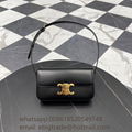 Celine Triomphe Shoulder Bag Shiny Calfskin Leather Bags Ceine bags on sale