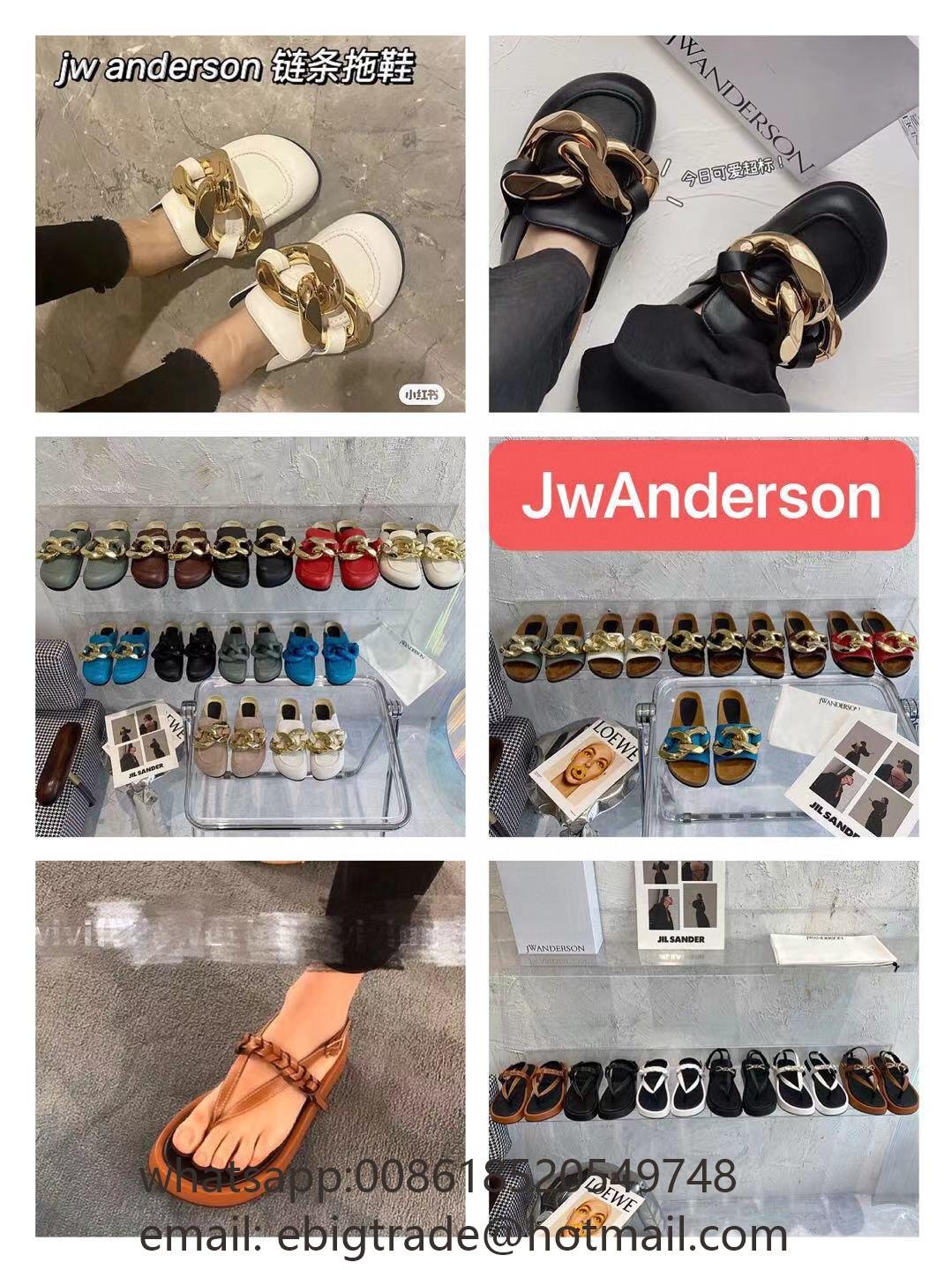 Cheap JW Anderson Chain Loafers Mules discount JW Anderson women shoes on sale 