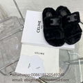 Cheap Celine Furry Slides Sandals Celine fur Slides Celine Wool Slippers Price