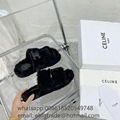 Cheap Celine Furry Slides Sandals Celine fur Slides Celine Wool Slippers Price