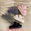 Cheap     Slippers Wholesale     Warm Fluffy Faux Fur Slippers Slides Sandals 2