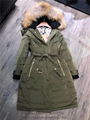 Women s Burberry Brit Down Puffer Jacket Parka Nylon Green 