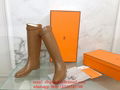 Hermes Leather Tall riding Boots Hermes Calfskin Jumping Boots Hermes Boots